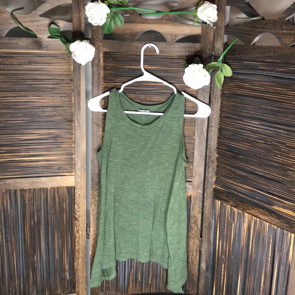 Green tank top by Paper Moon